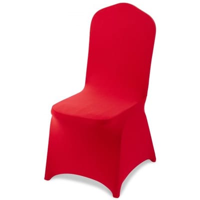 VEVOR stoelhoezen, 50 stuks, wasbare en afneembare stoelhoezen van polyester-spandex voor bruiloften, diners, banketten en restaurants, geschikt voor stoelen (51 x 45 x 95 cm), rood