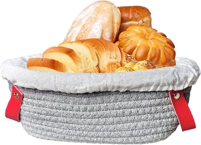 Rijsmand Brood - Deegmand Gistmand - Brood Bakken - Herbruikbaar Katoen Touw - 26 x 14 x 9.5 cm