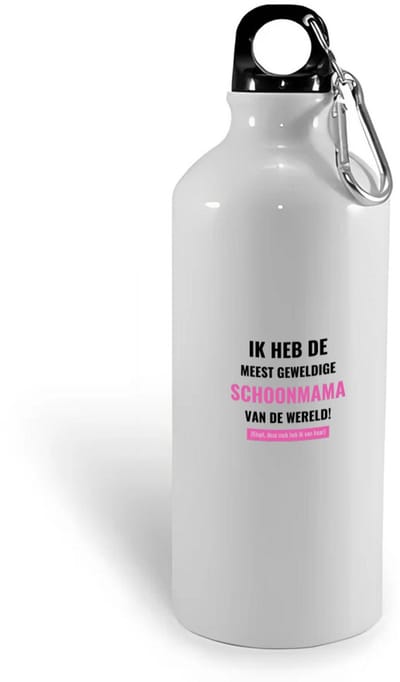 Hacebo® - ik heb de meest geweldige schoonmama van wereld (klopt, deze mok heb ik van haar) waterfles - de meest geweldigste schoonmama - Moeder cadeautjes - moederdag - verjaardagscadeau - verjaardag - cadeau - water fles - 400ML