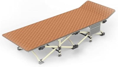 Camping Bed - Opvouwbaar Ledikant - Buiten Ontspannen - Comfortabele Neksteun - 300 Lbs Draagkracht - Grijs