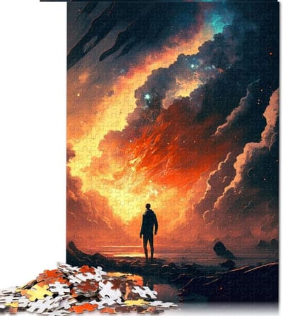 Houten Puzzel - Legpuzzel Volwassenen - Ontspannen Tijdverdrijf - Uniek Gesneden Stukjes - 50x75cm - Surreal Sunset
