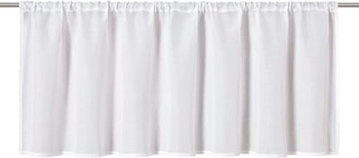 Elbersdrucke Bistro Gordijn Spume 45x140 cm wit semi-transparant
