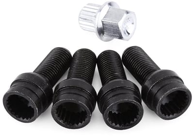 Allecto - Radbolzen - Diebstahlschutz - Hoogwaardige kwaliteit - Zwart - Lock Lug Nut Set - Perfect voor auto en vrachtwagen