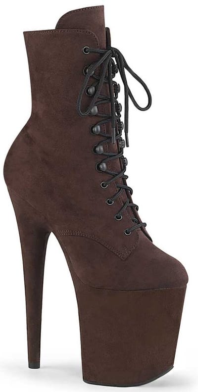 Pleaser - FLAMINGO-1020FS Plateau Laarzen, Paaldans schoenen - US 5 - 35 Shoes - Bruin