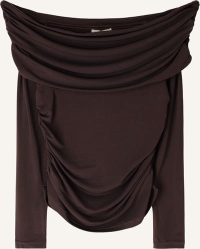 Notre-V Nv-gelina Tops & T-shirts Dames - Shirt - Bruin - Maat XS