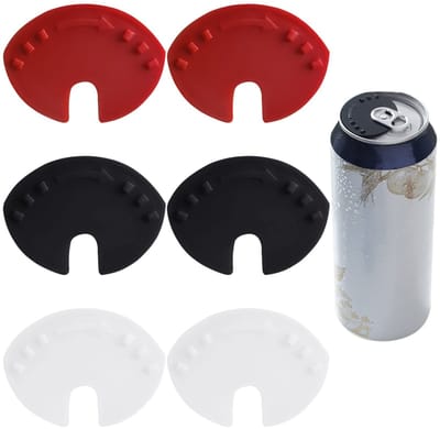 Dailygoods- Drinkdeksel Herbruikbaar - 6 Stuks - Geschikt voor Blikjes - Lichtgewicht - Hoogwaardige ABS Materiaal - Beschermt Smaak - Drankdeksel