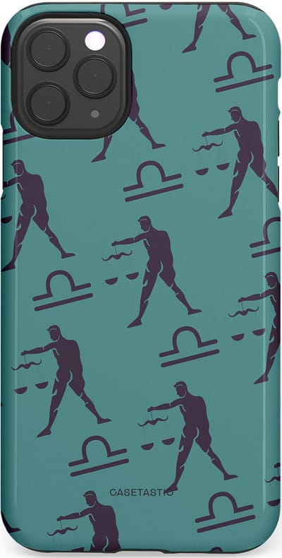 Casetastic Hoesje Geschikt voor Apple iPhone 11 Pro Max - Stijlvolle Beschermende Duo-layer Case - Zodiak weegschaal