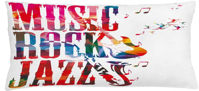 ABAKUHAUS Rock Jazz Kussenhoes – 90x40 cm – Tweezijdig bedrukt, Rits