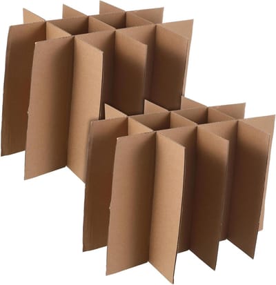 Verhuisdozen Verdelers - Verpakkingsdozen Inzet - Spullen Beschermen - Verstelbare Configuratie - 38x28cm - Beige