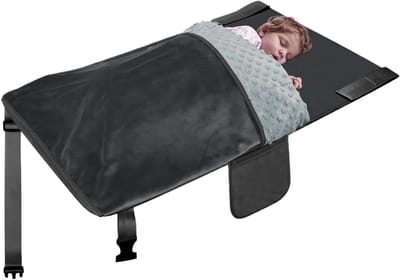 Kinder Vliegtuigbed - Reis Hangmat - Comfortabel Reizen - Snelle Installatie - 79x44cm - Zwart