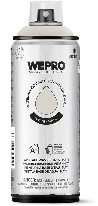 Spuitbus Rapa Nui Grijs Mat - MTN WEPRO WATER-BASED PAINT 400ML