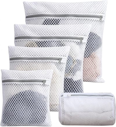 Set van 5 Mesh Waszakken voor Fijne Was, Ideaal voor Truien, Jurken en Jassen, Beschermt Kleding tijdens het Wassen