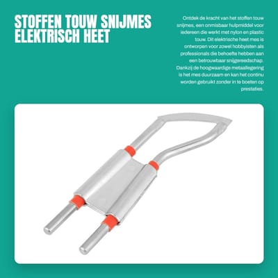 Dailygoods - Stoffen Touw Snijmes - Elektrisch Heet Mes - Duurzaam en Stevig - Voor Nylon en Plastic Touw - Hand Held Snijder - Geschikt voor KD-7-3,...