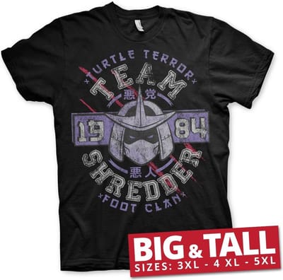 Teenage Mutant Ninja Turtles Team Shredder Big & Tall T-shirt Zwart