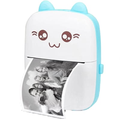 DnA® Mini Printer - Draadloze Pocket Fotoprinter voor Smartphone - Compacte Label- & Fotoprinter - Wit - 16cm x 14cm x 7cm
