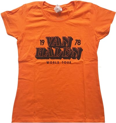 Van Halen - World Tour '78 Dames T-shirt - XS - Oranje