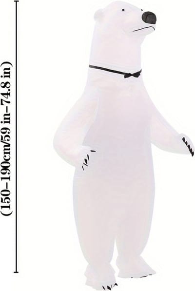 Livano Halloween Outfit - Halloween Kostuum - Pak - Opblaasbaar Kostuum - Costume - Carnaval - Volwassenen - Ijsbeer