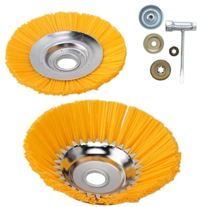 Onkruidborstel set van 2 voor bosmaaier | Nylon Kegelborstel met 25,4 mm opening | Ideaal voor onkruid, mos en verontreinigingen