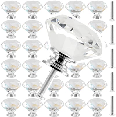 Cosensi- Deurklink 30mm - Kristal Deurklinken - Luxe Handgrepen - Crystal Diamant Knoppen - Eenvoudig te Installeren - Hoogwaardige Materialen