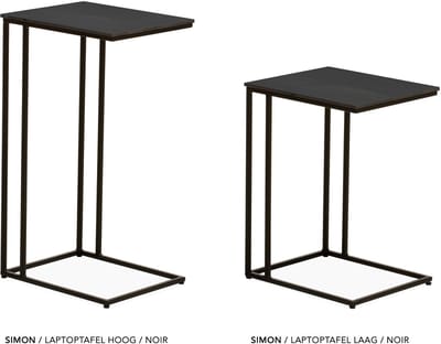 Maxfurn - Laptoptafel | hoogte 68cm | Zeer krasvast | Kleur: Noir