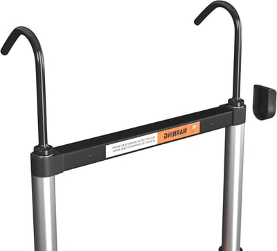 Dakhaak Ladder - Telescoop Ladderhaak - Veilig Dakwerken - Verstelbare Lengte - 215 cm - Zwart