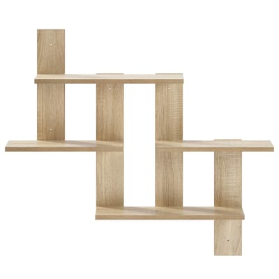 vidaXL - Wandplank - Sonoma - Eiken - 85 - x - 13,5 - x - 73,5 - cm - Bewerkt - hout
