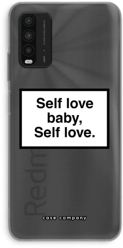 Case Company® - Hoesje geschikt voor Xiaomi Redmi 9T hoesje - Self love - Soft Cover Telefoonhoesje - Bescherming aan alle Kanten en Schermrand