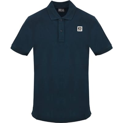 Diesel Small Patch Logo Marineblauw Total Eclipse Poloshirt