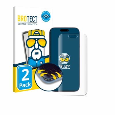 BROTECT - Screenprotector voor Apple iPhone 17 - Folie Beschermfolie transparant volledig dekking - 2 Stuks