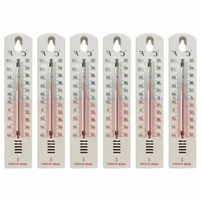 Analoge Binnenthermometer - Kamerthermometer Hoge Nauwkeurigheid - Temperatuur Meten - Breed Meetbereik - 219 cm Lengte - Wit