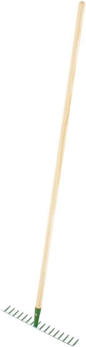 Brede Tuinhark - Grondhark Bedhark - Grote Oppervlakken - Gepoedercoat Staal - 39 cm Werkbreedte - Groen