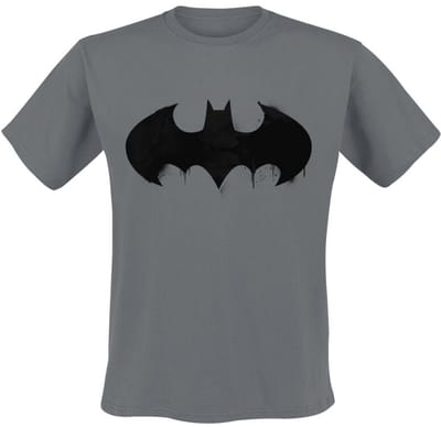 Batman Inked Logo Heren T-shirt - donkergrijs - L