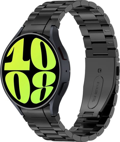 Titanium bandje - geschikt voor Samsung Galaxy Watch 7 / Watch 6 / Watch 6 Classic / Watch 5 / Watch 5 Pro / Watch 4 / Watch 4 Classic / Watch FE - zwart