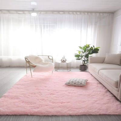 Zijdezachte pluizige tapijten Moderne woondecoratie Lange pluche shaggy tapijten Speelmatten voor kinderen Sofa Woonkamer Slaapkamer Nachtkastje Mat Balkon Tapijten 140X200cm(55X78.7In) geel