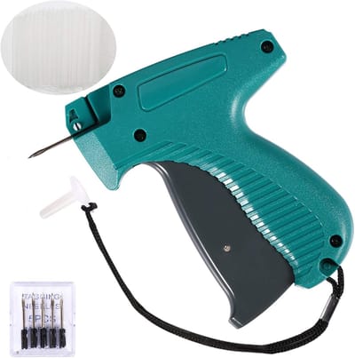 Prijskaartjespistool voor kleding (niet-naaipistool), standaard accessoirepistool voor prijskaartjes, met 5 naalden en 1000 weerhaken van 5,08 cm.