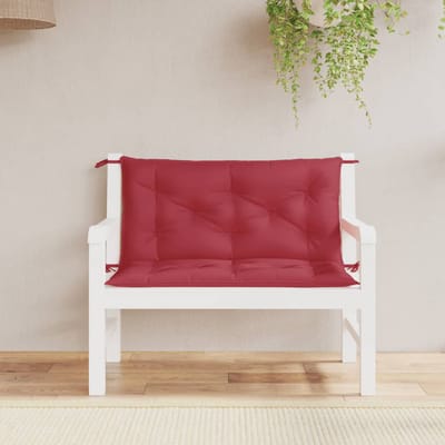vidaXL - Tuinbankkussens - 2 - st - 100x50x7 - cm - oxford - stof - wijnrood