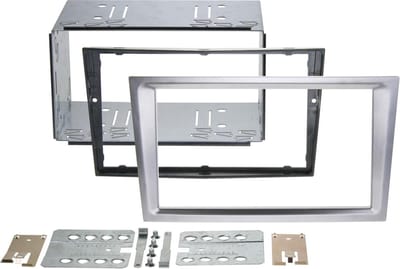 2-DIN Paneel geschikt voor Div. Modellen: Opel - Renault - Subaru - Suzuki - Kleur: Aluminium