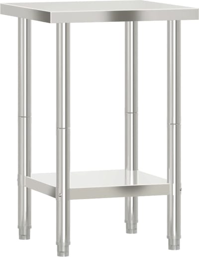 vidaXL - Keukenwerktafel - 55x55x85 - cm - roestvrij - staal