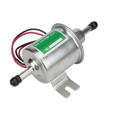 Universele 24V Auto Boot Elektrische Brandstofpomp in-line Filter Benzine Diesel Vervanging (Zilver)