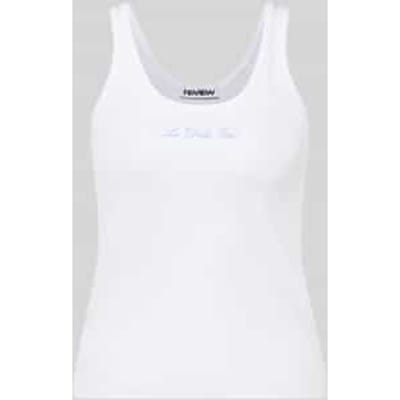 Tanktop met ronde hals en borduursel