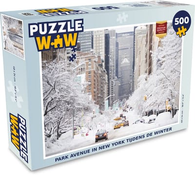 Puzzel Park Avenue in New York tijdens de winter - Legpuzzel - Puzzel 500 stukjes