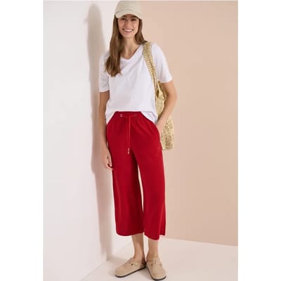 3/4 broek met wijde pijpen in Loose Fit