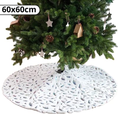 Nivard Kerstboomrok Voor Kunstboom - Kerstboomkleed - Kerstboom Mand - Kerstkleed - Kerstboomring - Kerstrok - Kerstboomdeken - Kerstboomrok - Rond 90cm