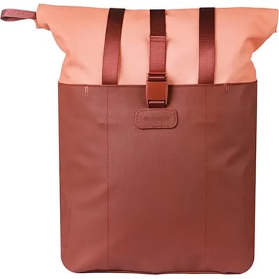 Basil Vive - Enkele fietstas - 15-20 Liter - Waterdicht - Reflectie details - Gerecycled materiaal - MIK Hooks - Incl. laptopvak - rood/roze