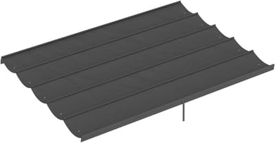 Rolu Pergola – Pergola Doek – 4 x 3 Meter – Zonwering – Intrekbaar – UV Bescherming – 10 Afvoergaten - Grijs
