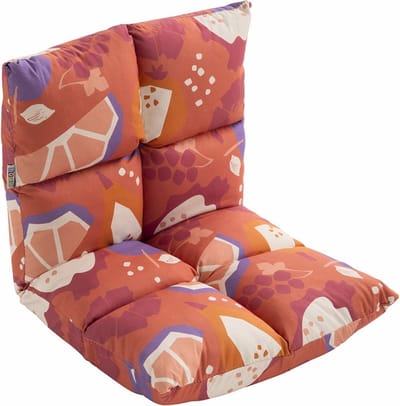 howa 2 in 1 Kinderfauteuil + Kinderlounger Vloerstoel vor Kinderen - 6-voudig verstelbare rugleuning "colorful red" 8603