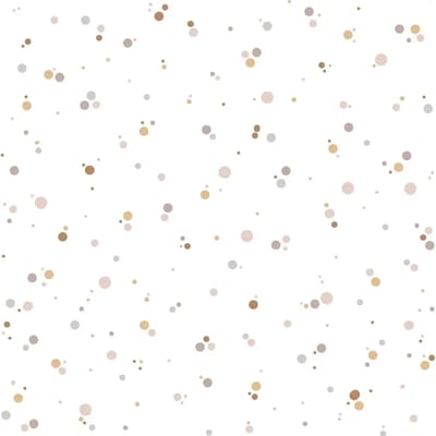Eenvoudig voorbeeld baby behang Dekornik Dots Minimini Cinnamon Powder
