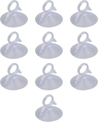 Zuignappen - Zuigkoppen - Vastzetten Zonnepanelen - Met Trekring - 10 Stuks - Transparant
