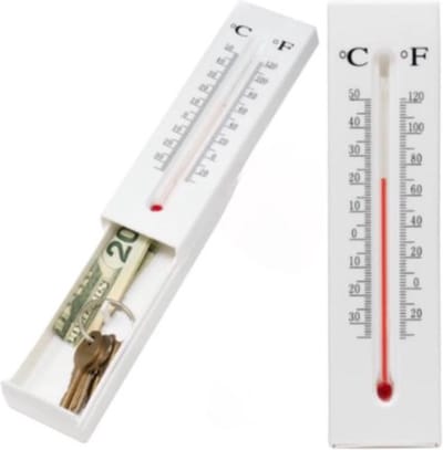 buitenthermometer-thermometer- temperatuur meter-graden meter-verstop plek -geheime plek-sleutelopbergplek