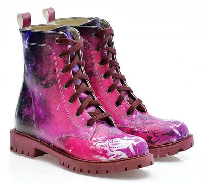 Goby Galaxy Dream Dames Veterboots - Handgemaakt Vegan Leer - Maat 37